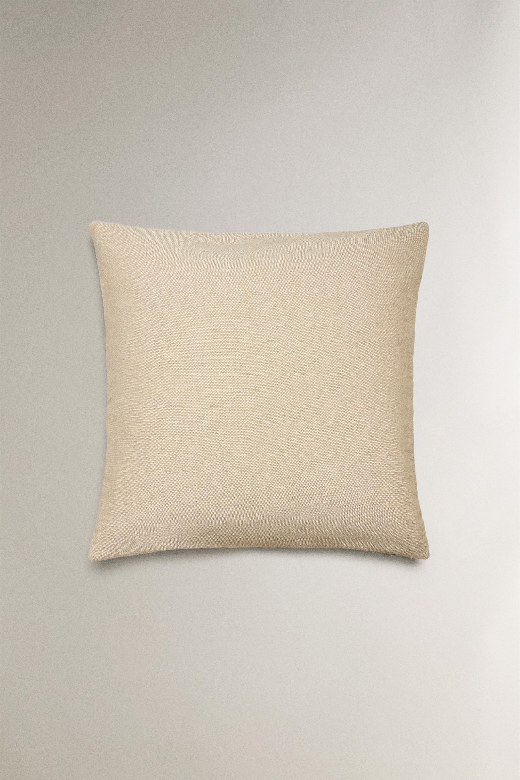 CHRISTMAS THROW PILLOW COVER WITH LEAF BORDER